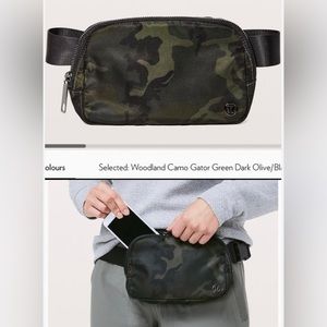 Like New!!! Lululemon, Everywhere Belt Bag Camo Dark Olive